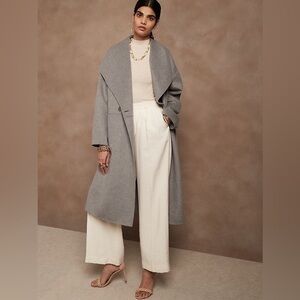 Banana Republic logo OVERSIZED DOUBLE-FACED COAT Wool Blend Oversized Coat